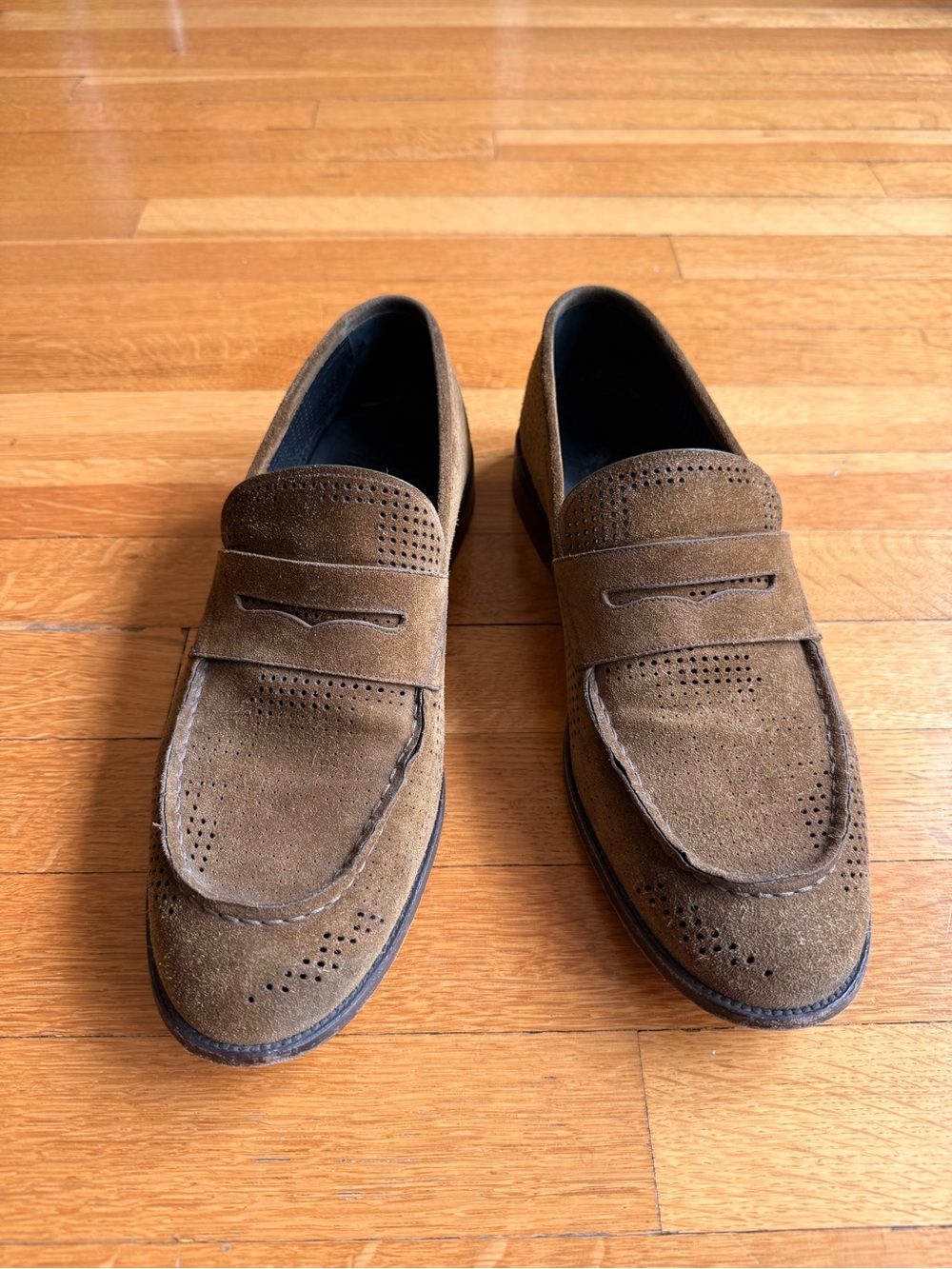 Bally Blake Men’s Olive Suede Loafers US 11 Made in Switzerland